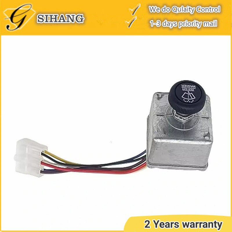 6 Lead Knob Windshield Wiper Control Switch for Kenworth T300, T600, T800, W900