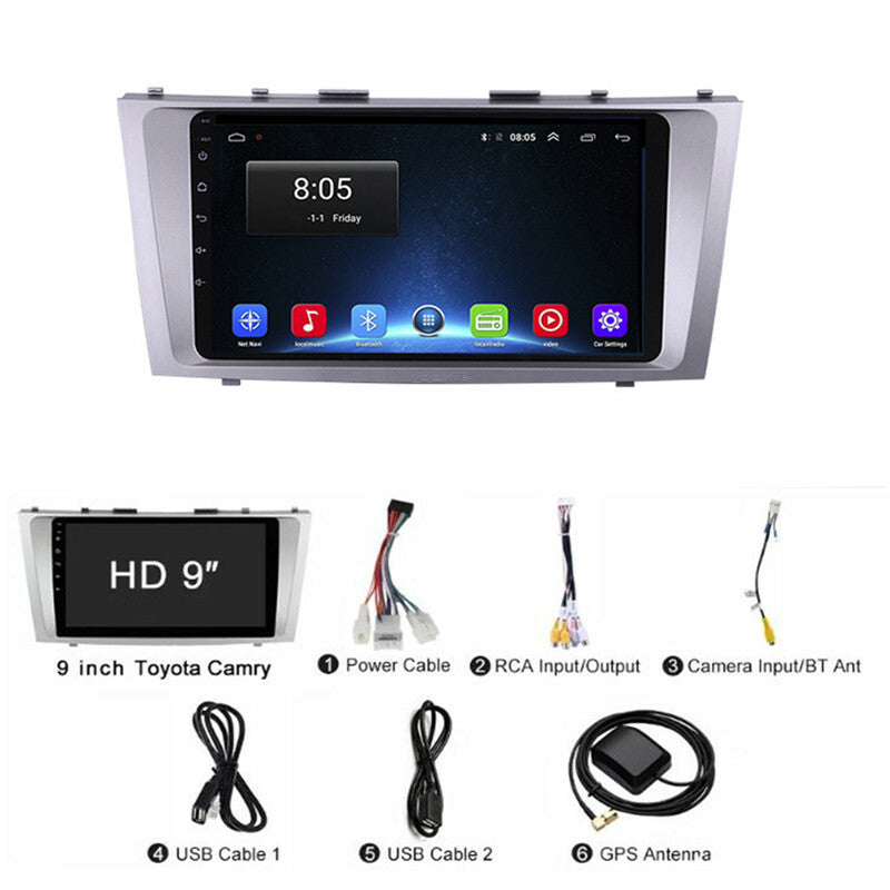 9Inch Car Wifi FM Radio Multimedia Video Player Navigation GPS for Camry 07-11