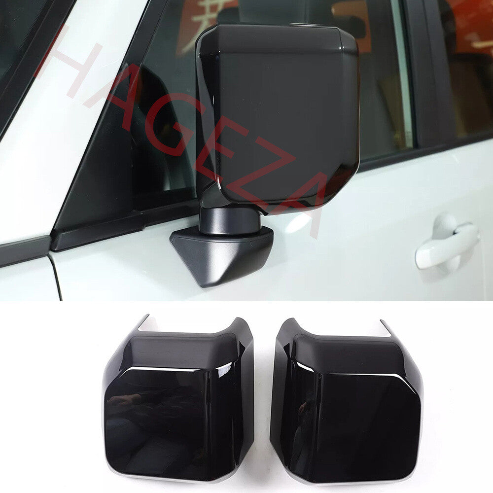 Gloss Black ABS Side Rearview Mirror Cap Cover For Toyot@ for Land Cruiser LC250 24+