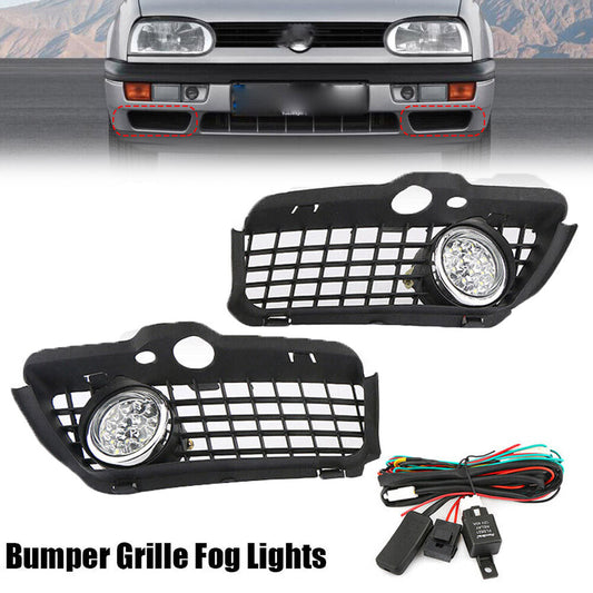 Two front bumper fog light covers for Volkswagen MK3, for Golf , for Jetta , and Cabriolet (1993-1998-).