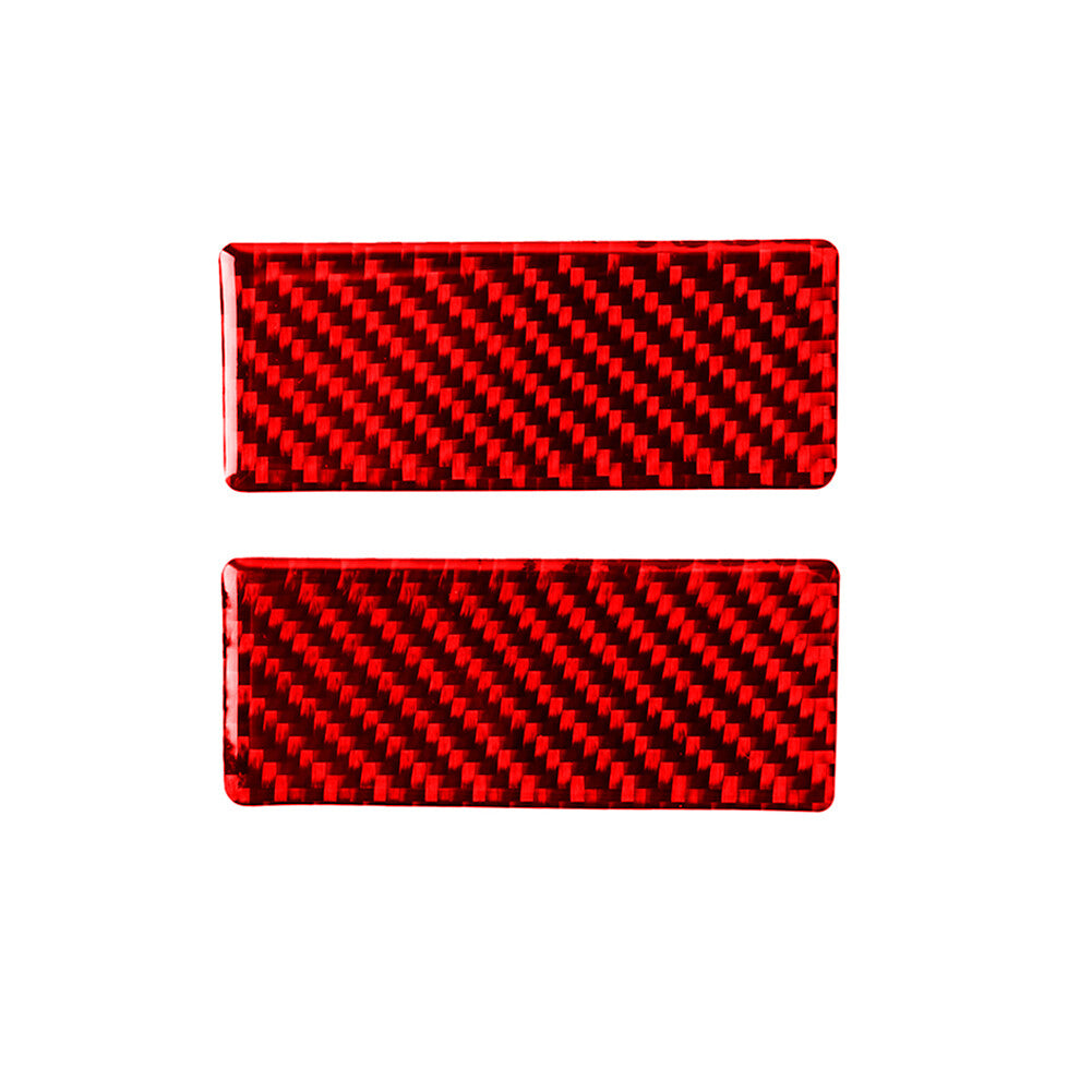 Red Car Rear Ashtray Trim Interior Carbon Fiber Sticker for Audi Q7 2016-2019