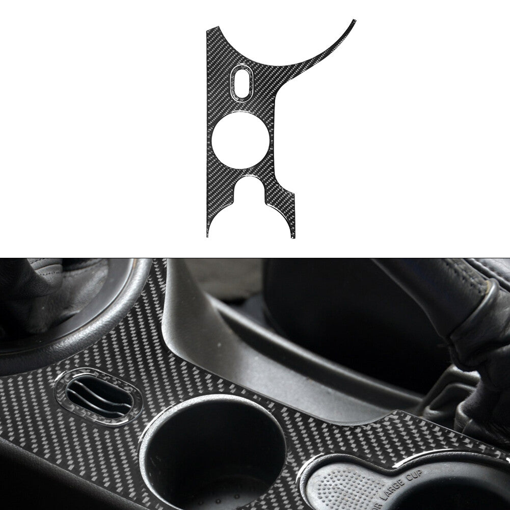 2X Carbon Fiber Center Cup Holder Panel Trim for Ford for Mustang Convertible 01-04
