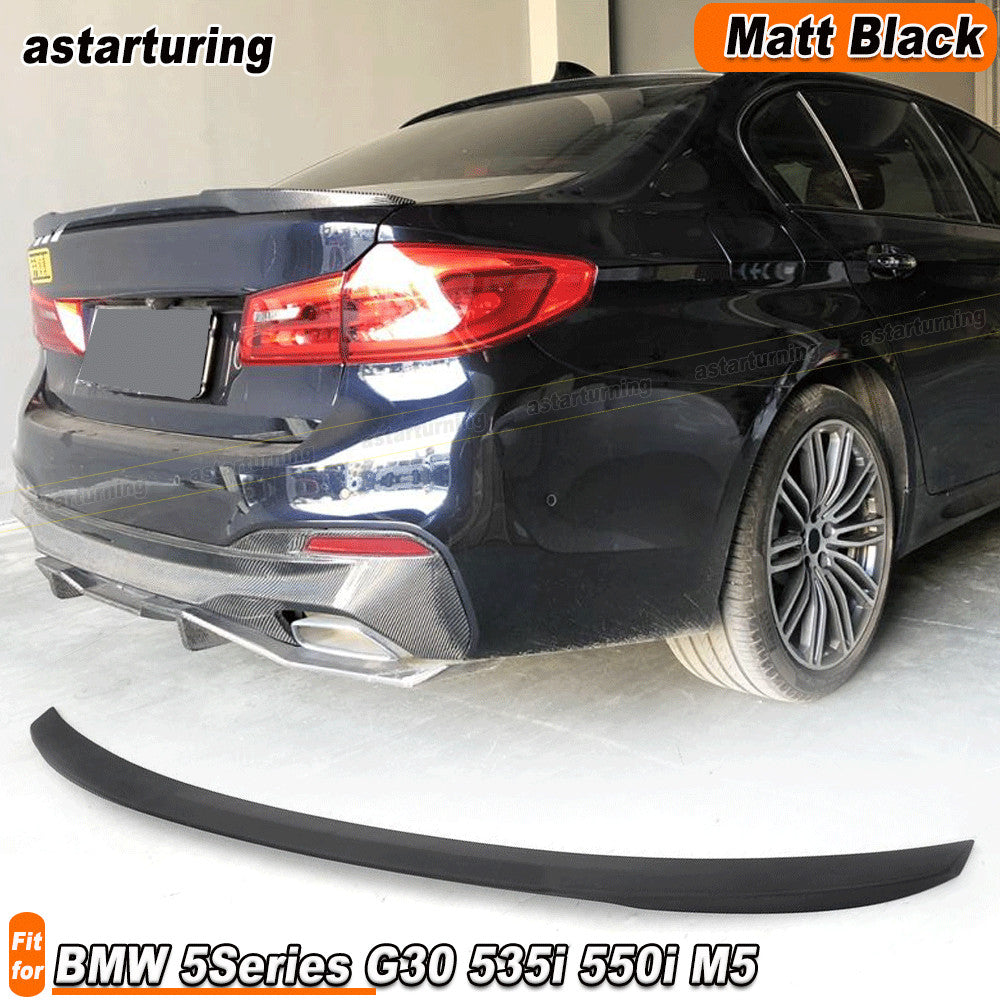 Matt Black Rear Trunk Spoiler Boot Wing for BMW 5Series G30 535i 550i M5 2017-20