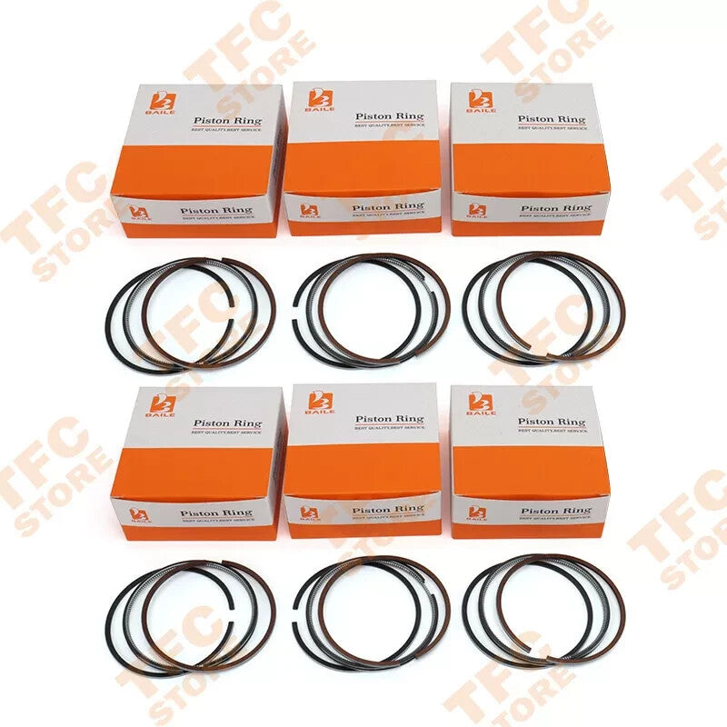6BB1 6 Sets Piston Ring for ISUZU Engine Forklift 5-12181-023-2 102mm3+2.5+5??