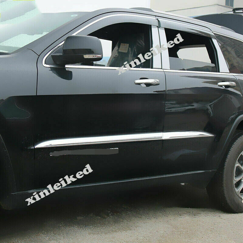Smoke Window Vent Visor Sun Rain Guard Deflector for Jeep Grand Cherokee 2014-18