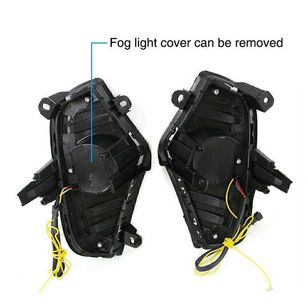 2X LED DRL Daytime Running Turn Signal Lamp 3 Colors For 2019-2020 for Toyota RAV4