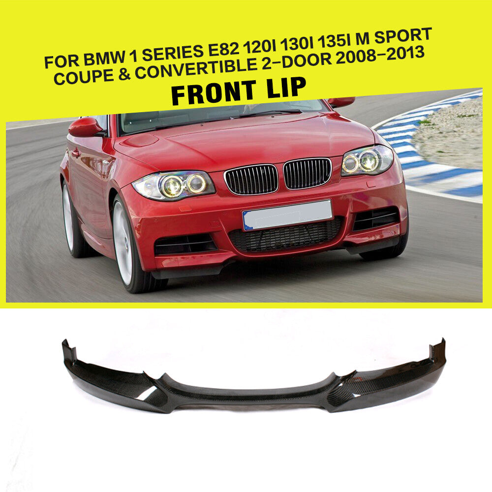 Carbon Fiber Front Lip Spoiler for BMW E82 E88 135i 120i 130i MTech Bumper 08-13