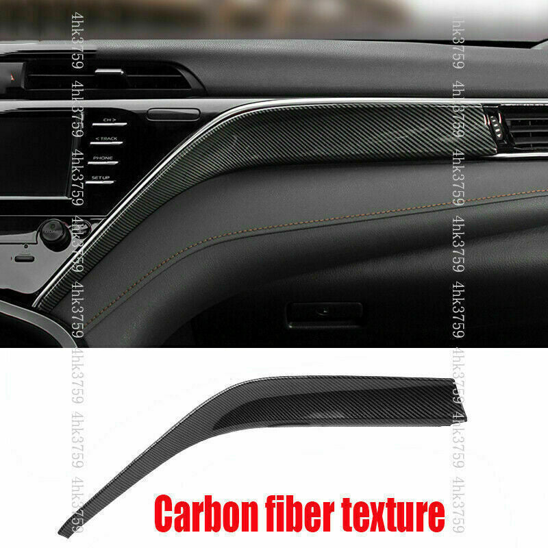 for Toyota for Camry 2018-2022 Carbon Fiber ABS Interior Dashboard Panel Cover Trim