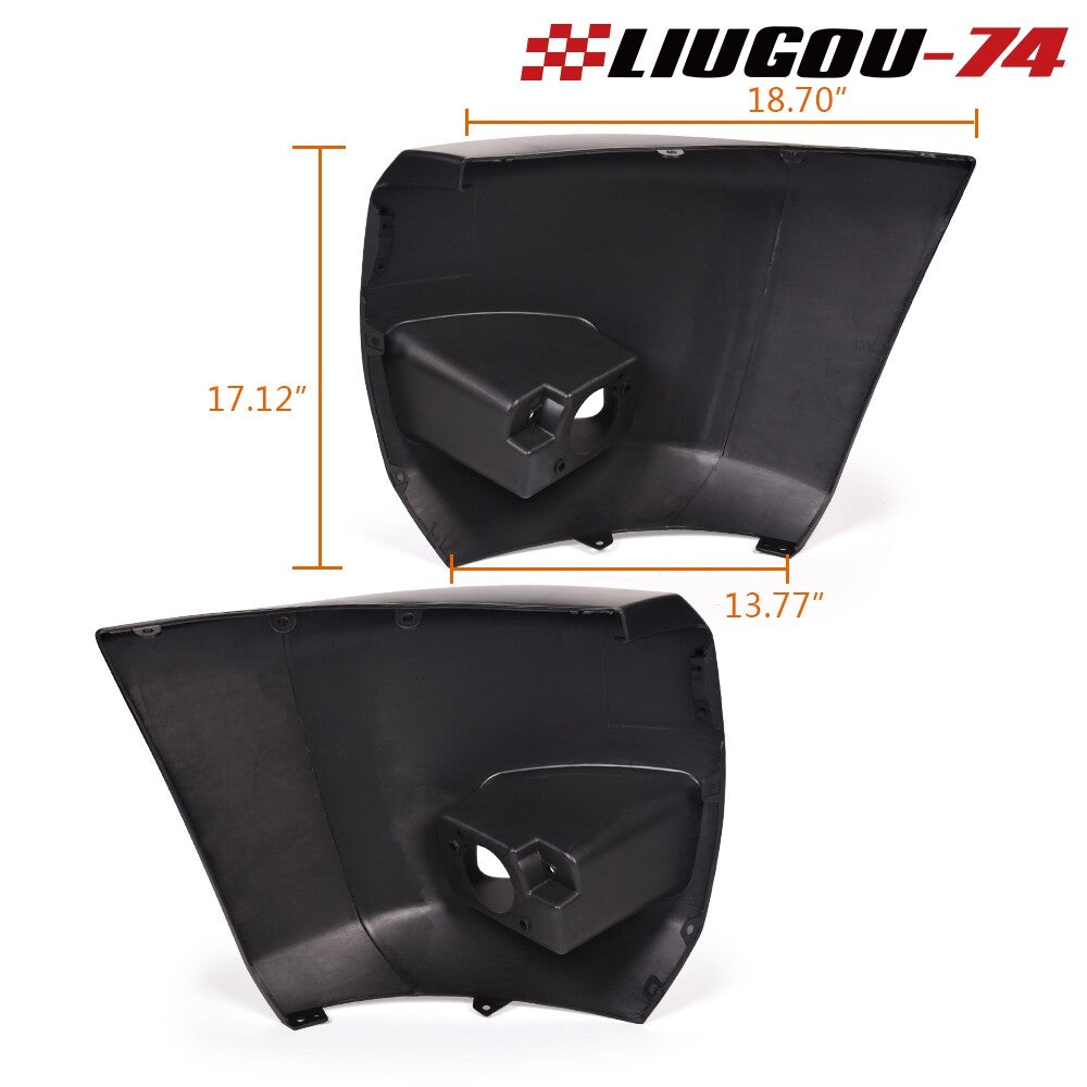 Black front bumper end/transparent lens on fog lights, suitable for 07-13 Silverado 1500