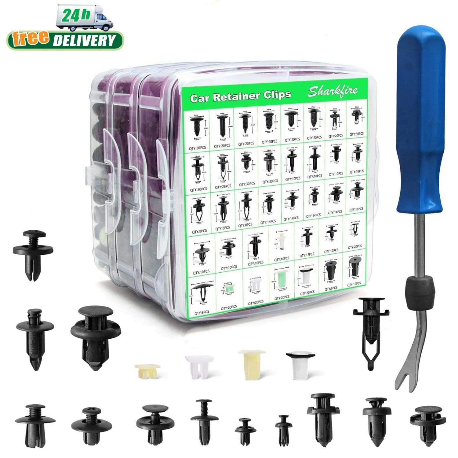 Car fastener clips, car body clip kits, car door panel trim