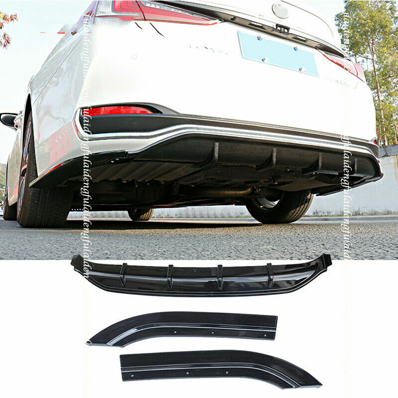 for Lexus ES350/300H 2019-2022 Black Rear Bumper Spoiler Lip Diffuser Guard Trim