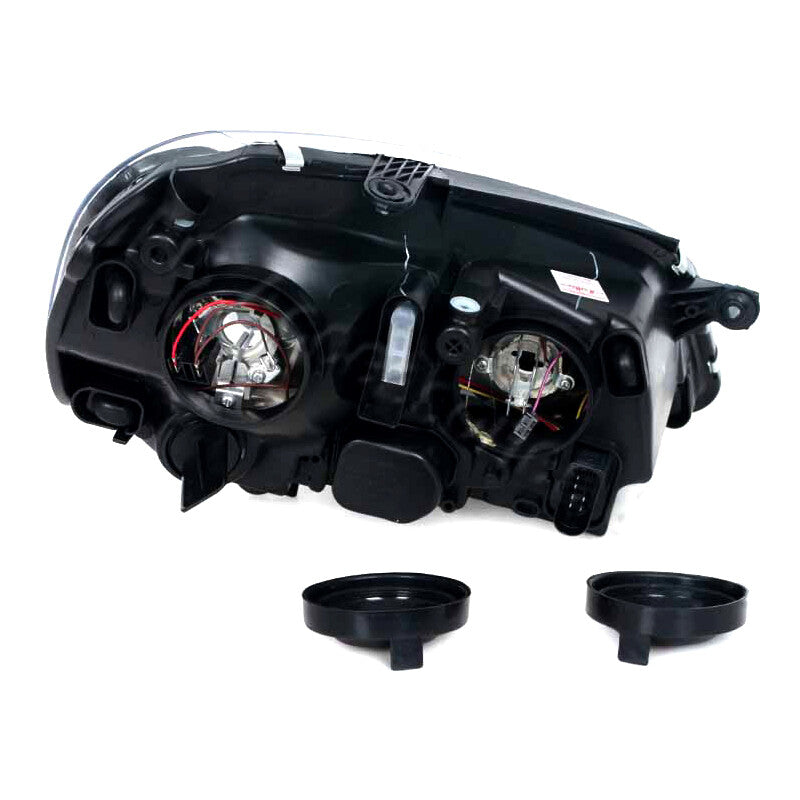 Left Front Bumper Fog Light Black Headlight Assembly for VW POLO 9N3 2006-2010