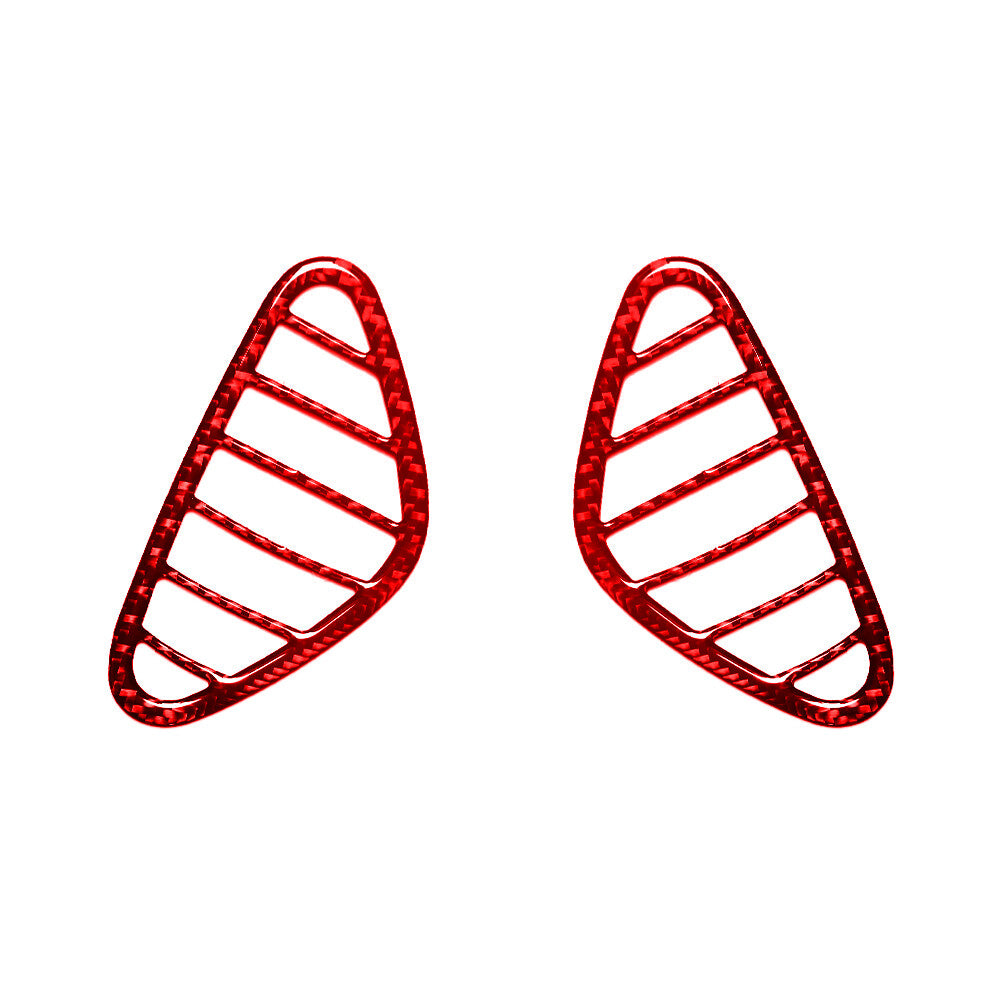 Red Carbon Fiber Inner Dashboard Air Vent Cover Trim for Hyundai Azera 2006-2011