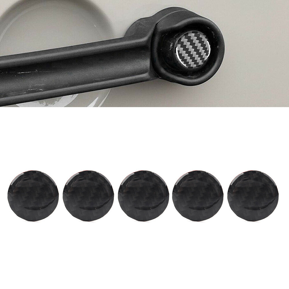 5 Pcs Door Handle Push Button Knobs Cover Trim for Jeep for Wrangler JK 2007-17