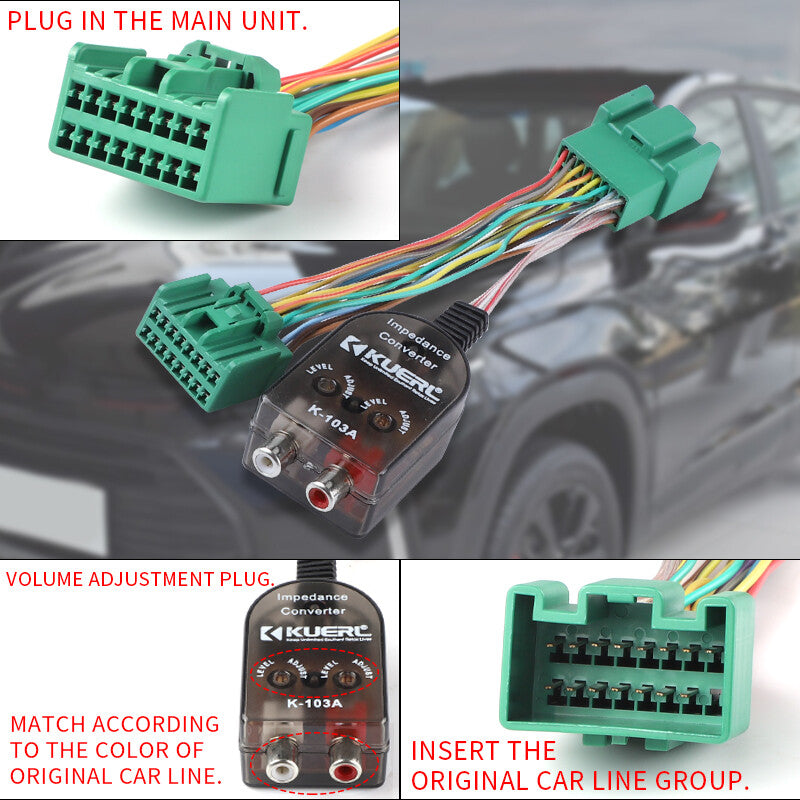 Car Add An Amplifier Adapter w/Amp Turn On Wire For 2014-2020 for Chevy for GMC 71-2107