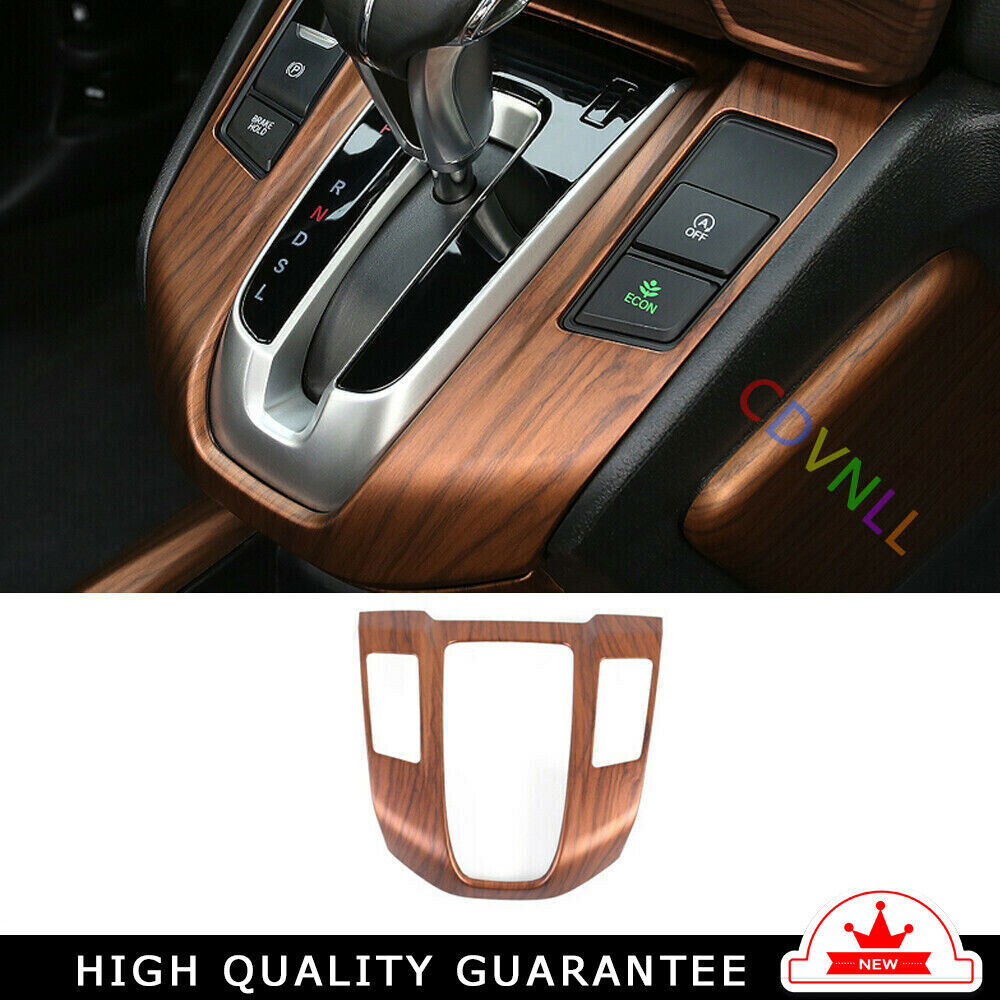 Middle Console Gear Shift Panel Trim for Honda CR-V 17-2022 Matte Peach Wood