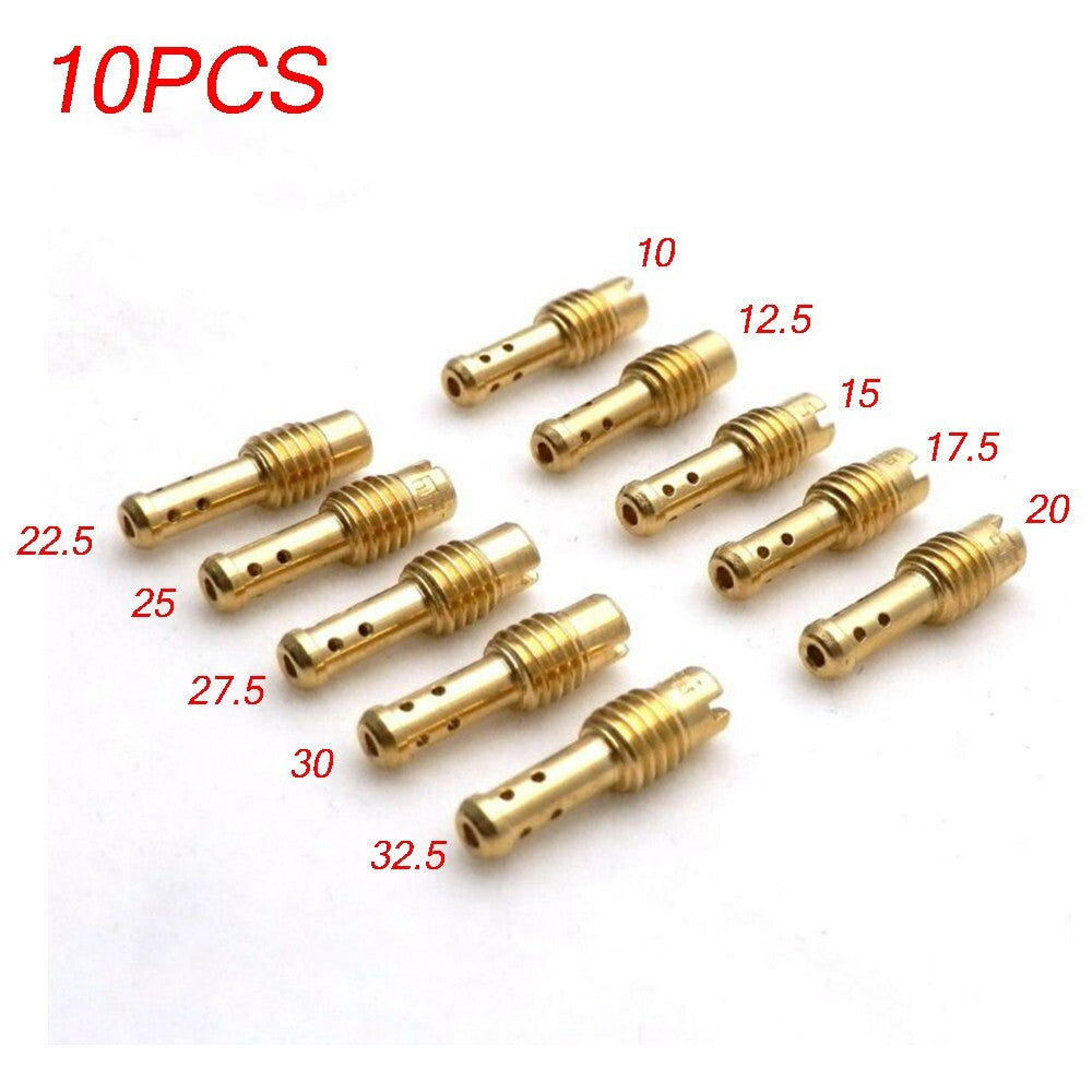 10pcs set Jet 8 Bleed Holes 10-32.5 For VM TM TMX Carburetor