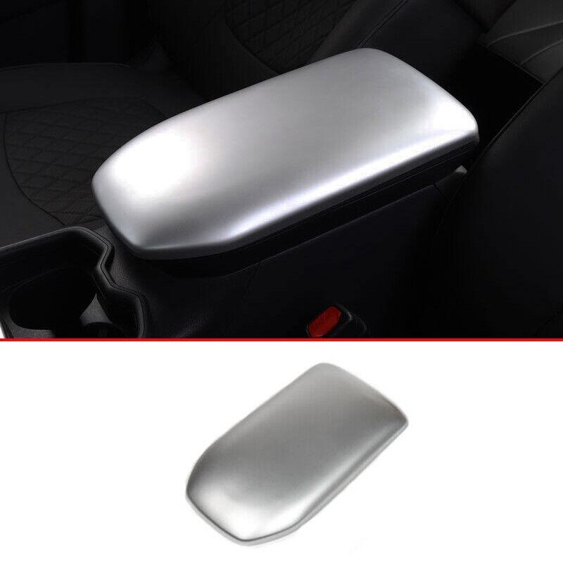 ABS Matte Silver Center Console Armrest Box Cover Trim for Toyota RAV4 2019-2023