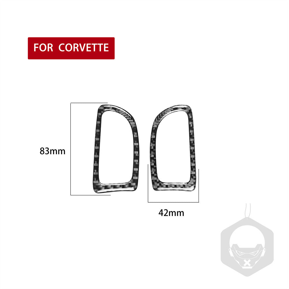 Carbon Fiber Dashboard Side Air Outlet Vent Trim for Chevrolet for Corvette C7 14-19