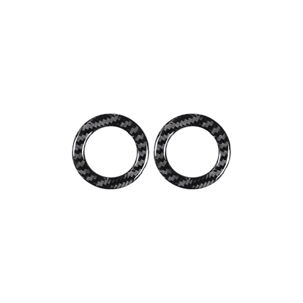 2x Carbon Fiber Interior Front Door Speaker Cover Trim for Honda CR-V 2017-2021