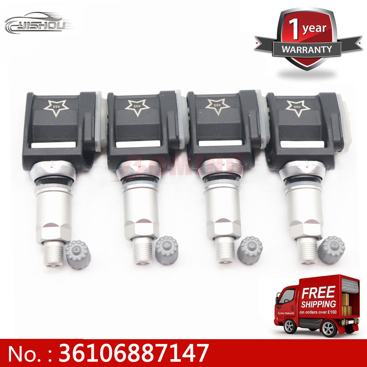 TPMS 36106887147 is a new tire pressure monitoring sensor suitable for BMW 5, 6, 7, X3, X4, and X5.