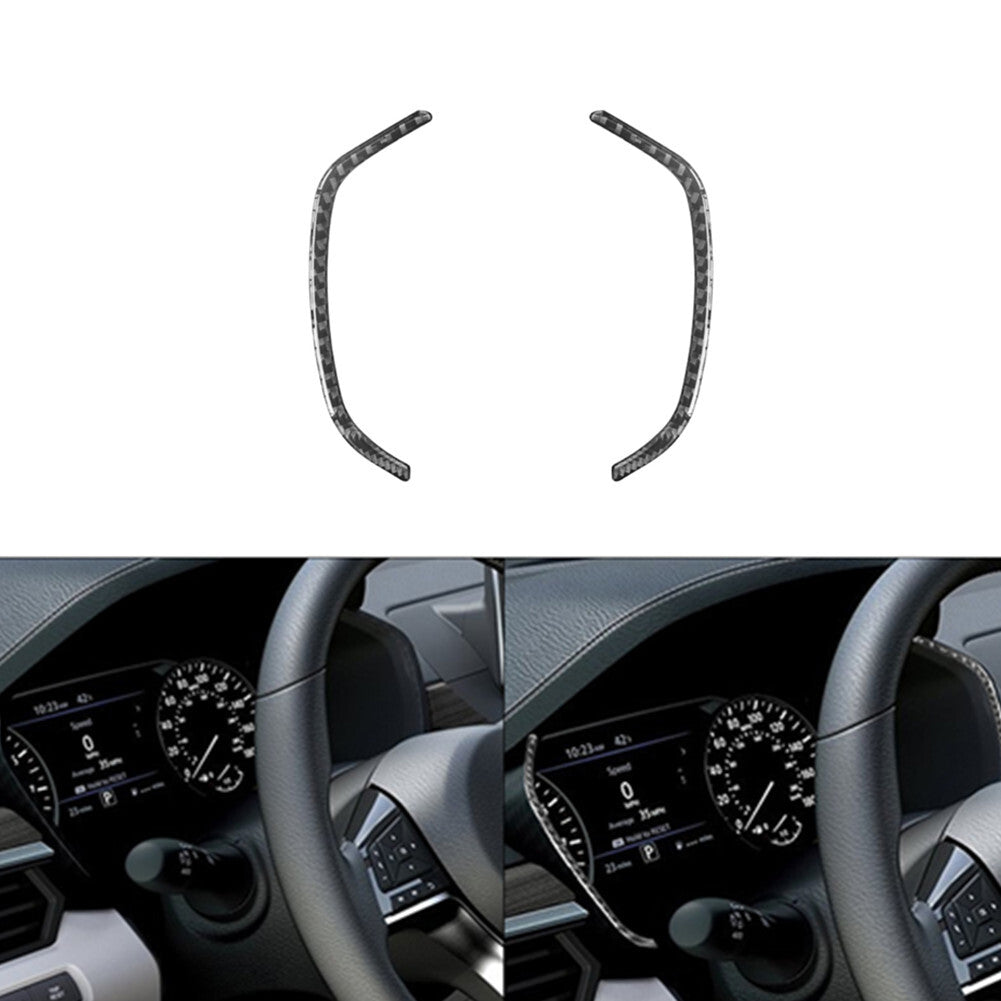 2x Carbon Fiber Speedometer Outer Frame Cover Trim for Nissan Altima 2019-2022