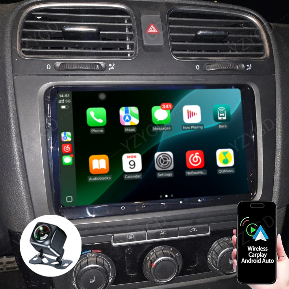 for Volkswagen for Golf Variant 2008-2013 Carplay Car Stereo Radio Multimedia GPS BT
