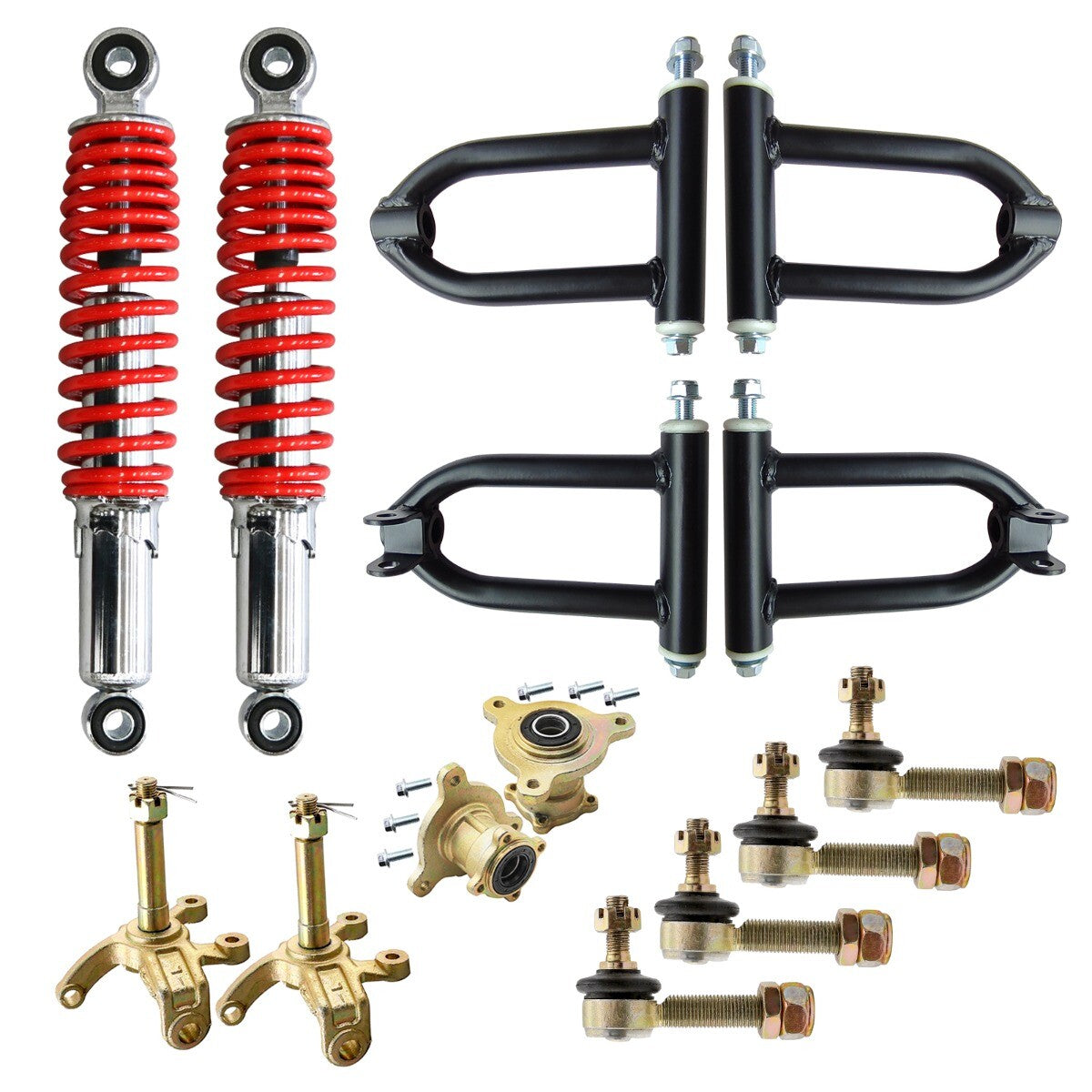 Go-kart front suspension control arm upper/lower arm steering spindle wheel hub all-terrain vehicle four