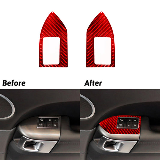Red Carbon Fibre Memory Switch Trim For Land for Range Rover Sport 2014-2017