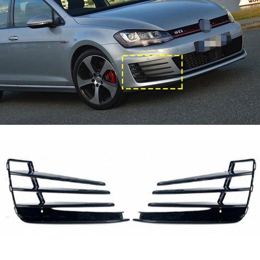 2x Front Fog Light Grille Lower Bumper Grill Cover for VW for Golf MK7 GTI 2014-2017