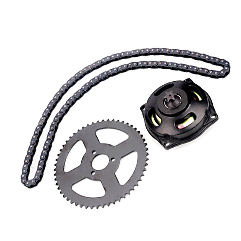 for Mini bicycle 47cc/49cc 2-stroke drive system, T8F chain and 6T gearbox, rear sprocket.