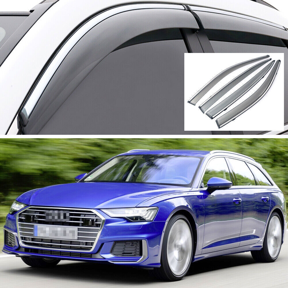 4X Window Deflector Visors Sun Rain Guard Vent Shade for 20-2023 for Audi A6 Allroad