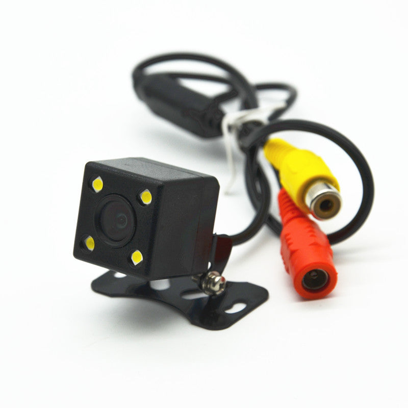 Car Rear View Backup Reverse Parking 4 LED Night CCD Square Camera Kit