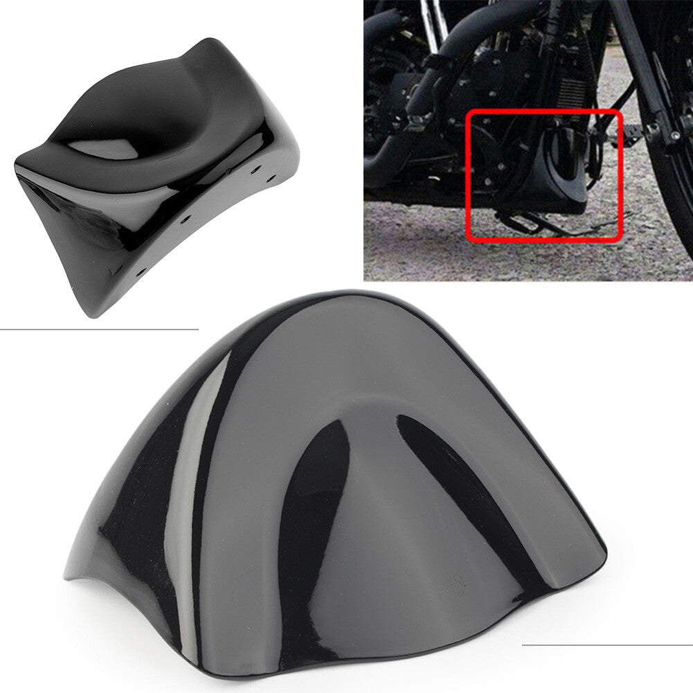 Front Chin Spoiler Air Dam Fairing Glossy Black for Harley Dyna FXD FXDB 99-05