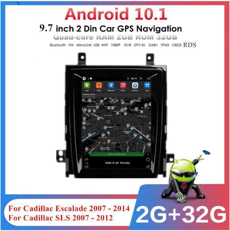 Radio GPS Player 9.7 Android 10.1 Stereo for Cadillac for Escalade SLS 2007-2014