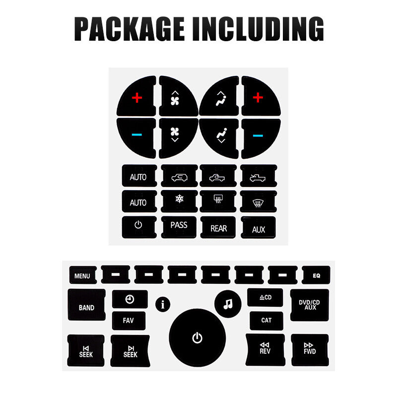 A/C Climate Control Radio Button Repair Decal Sticker for GMC for Chevrolet for Buick