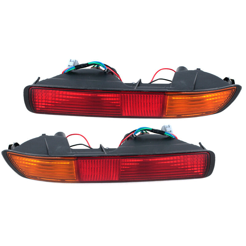 Pair Rear Bumper Reflector Lamp Tail Light for MITSUBISHI PAJERO V73 2001-2003