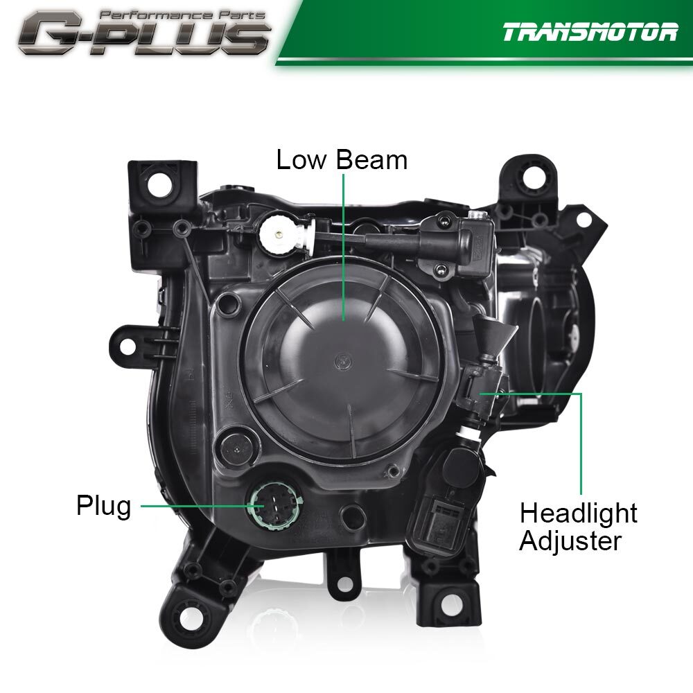 Headlights suitable for 14-18 for Jeep Cherokee, a pair of driver and passenger side headlights.