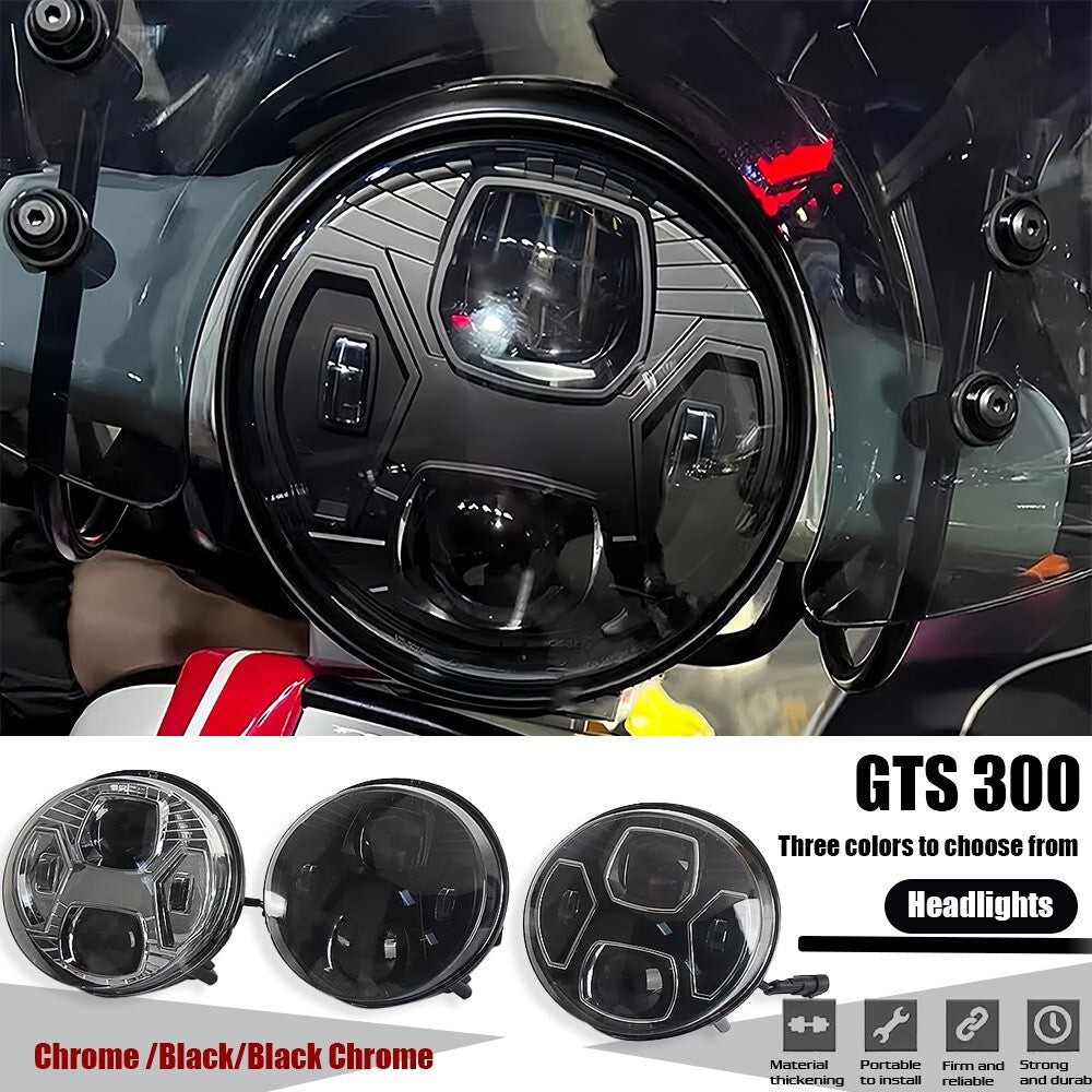 For Vespa GTS 300 Motorcycle Headlights LED lights Assembly Plastic Shell Kit