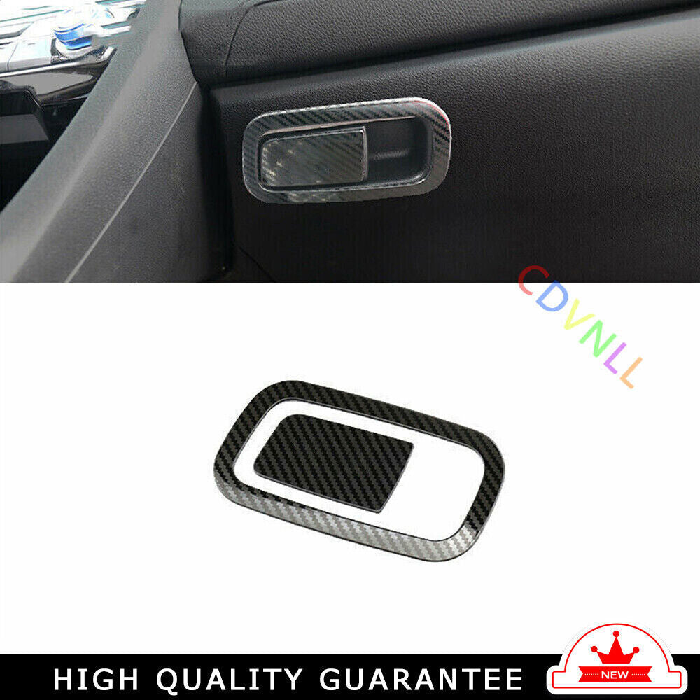 for Co -Pilot Storage Box Handle Sticker for Honda for Civic 2016-2021 Steel Carbon Fiber