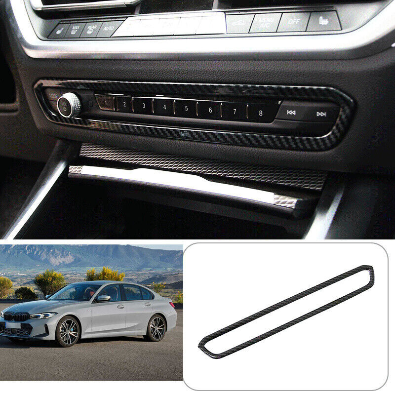 Carbon Fiber Center Console Volume Button Frame for BMW 3 4 Series G20 2019-2023