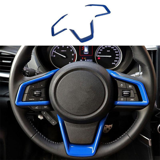 Fit for Subaru Crosstrek 2019-2023 Bright Blue Steering Wheel Switch Cover Trim