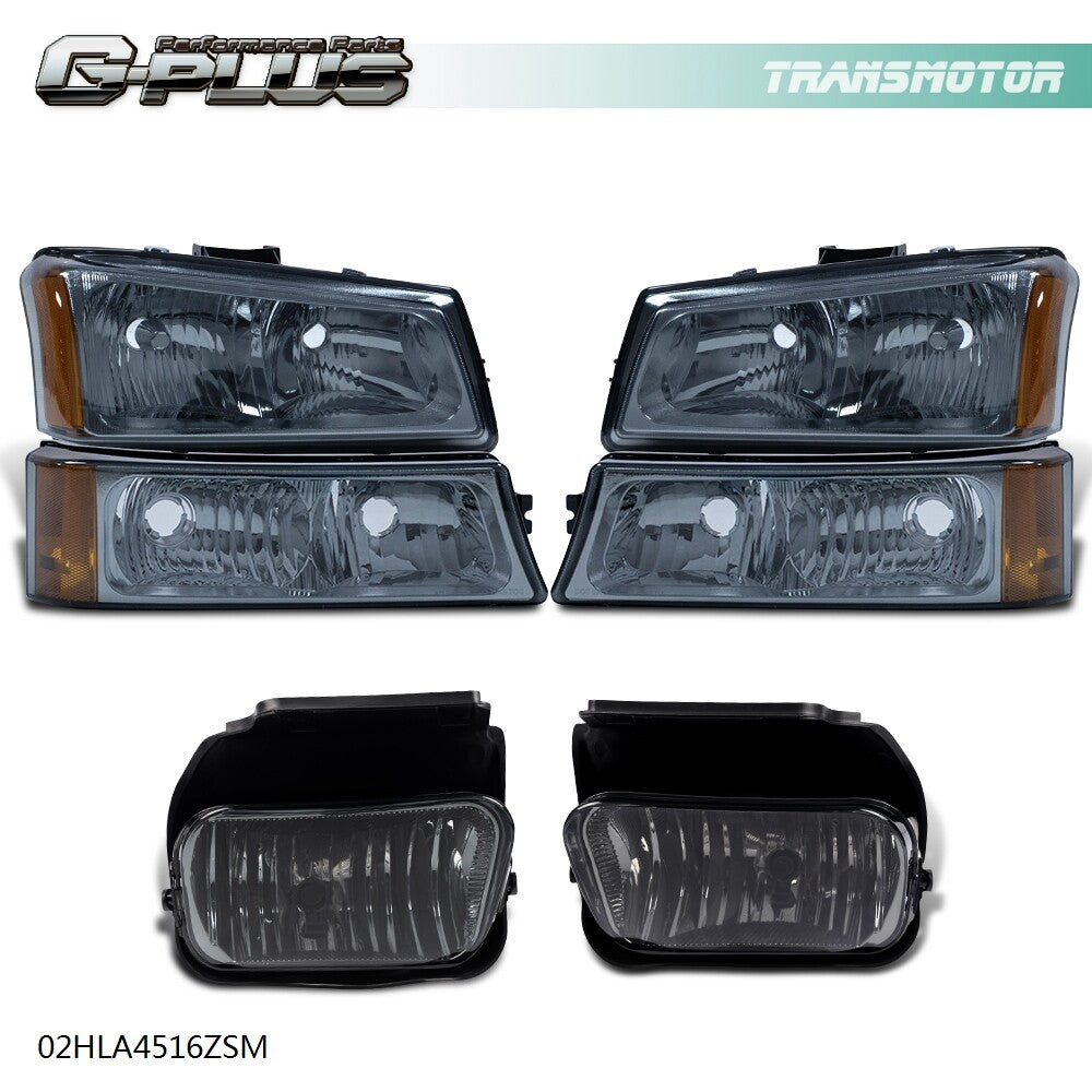 Suitable for 03-06 Silverado headlights + bumper turn signals + driving fog lights