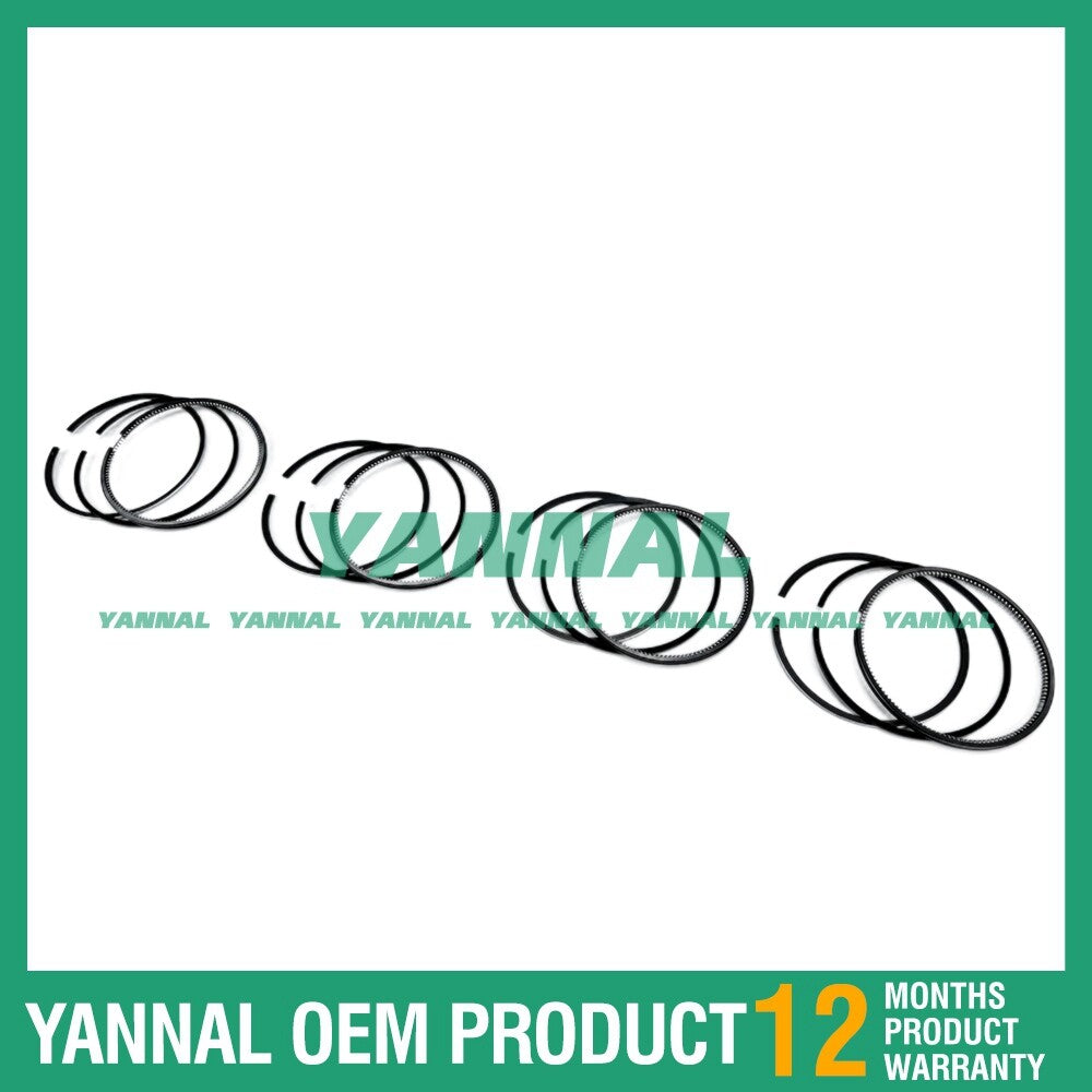 4 new V4000 Piston Ring Kit STD for Kubota Excavator Diesel Engines