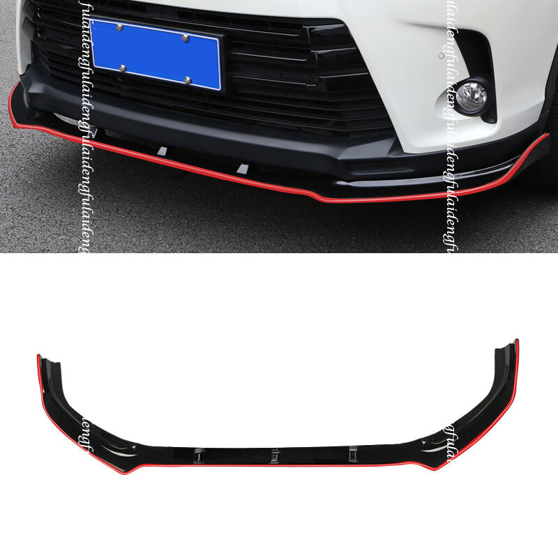 Red Front Bumper Lip Spoiler Lower Splitter Trim for Toyota Highlander 2017-2019