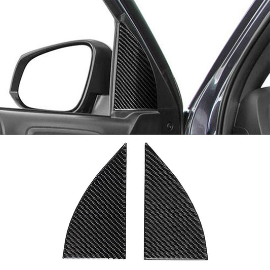 for Toyota Tacoma 2016-2022 Carbon Fiber Interior Door A-pillar Cover Trim Black