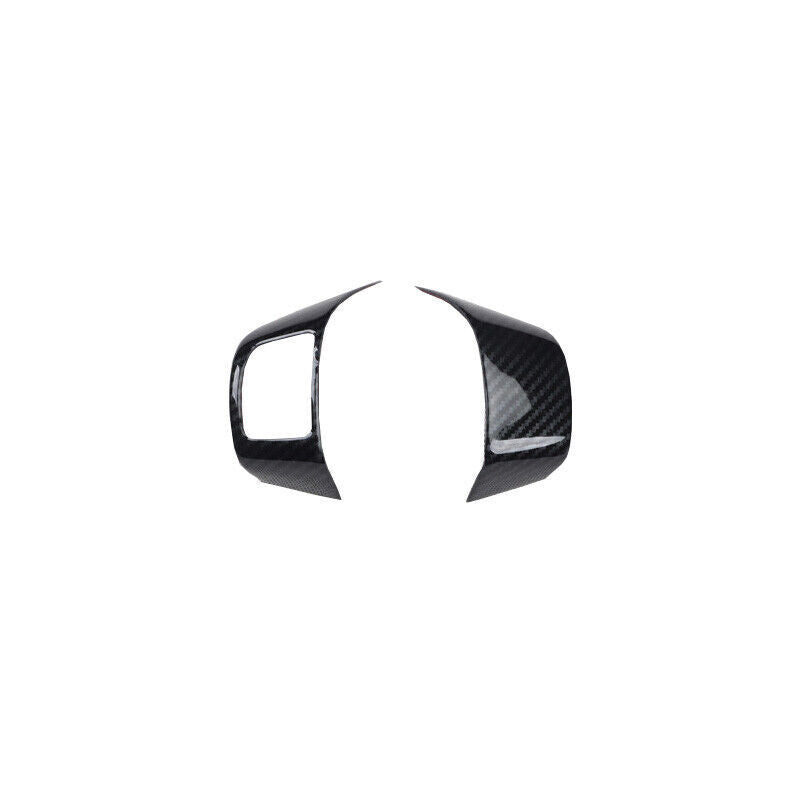 Carbon ABS Interior Steering Wheel Button Cover Trims for Toyota RAV4 2006-2012
