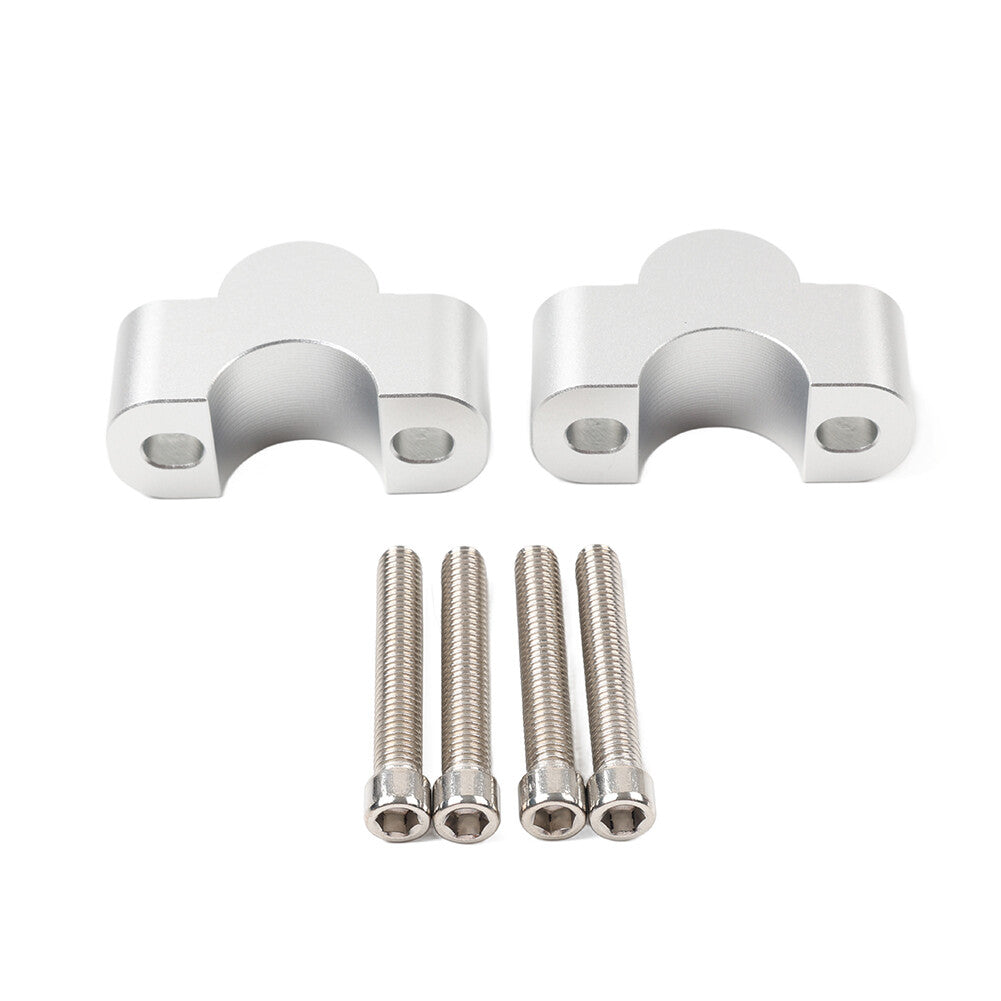Silver Motorcycle HandleBar Risers Mount Clamp 1 1/8 28mm for Honda for Suzuki