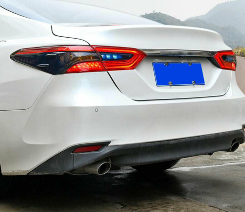 for Toyota for Camry 2018-2023 Smokey Black Rear Tail Light Lamp Cover Trim ABS Deco
