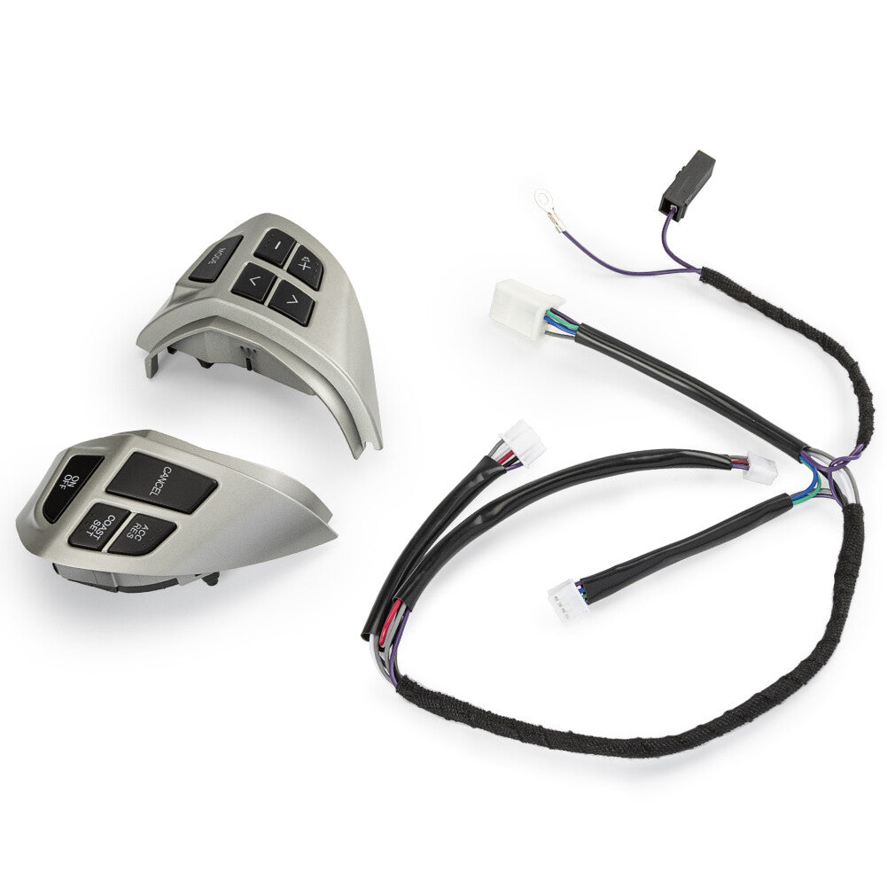 2XFor 06-16 for Mitsubishi Outlander L200 Laner Silver Steering Wheel Control Switch